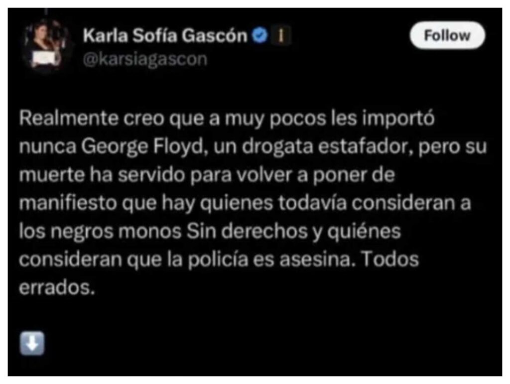 Karla Sofía Gascón enfrenta polémica por tuits racistas y críticas a los Oscars 2 ks111 1
