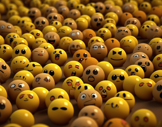 pngtree many emojis sporting doubtful expressions in a 3d render picture image 3748322